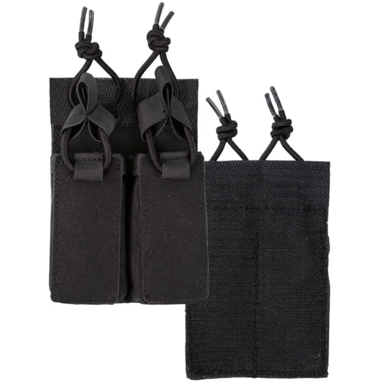 MilTec Double Pistol Mag Pouch Velcro Back (zwart) airsoftneeds.nl