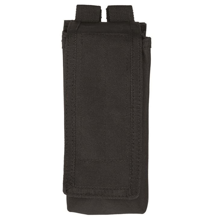 Mil-Tec Open Top Double Magazine Pouch - MOLLE Compatible, Black Polyester - View #2